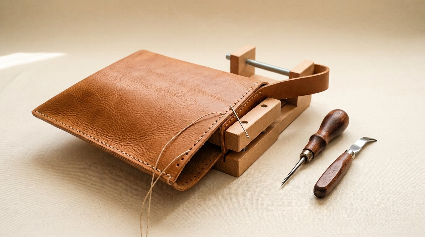Leather goods production process