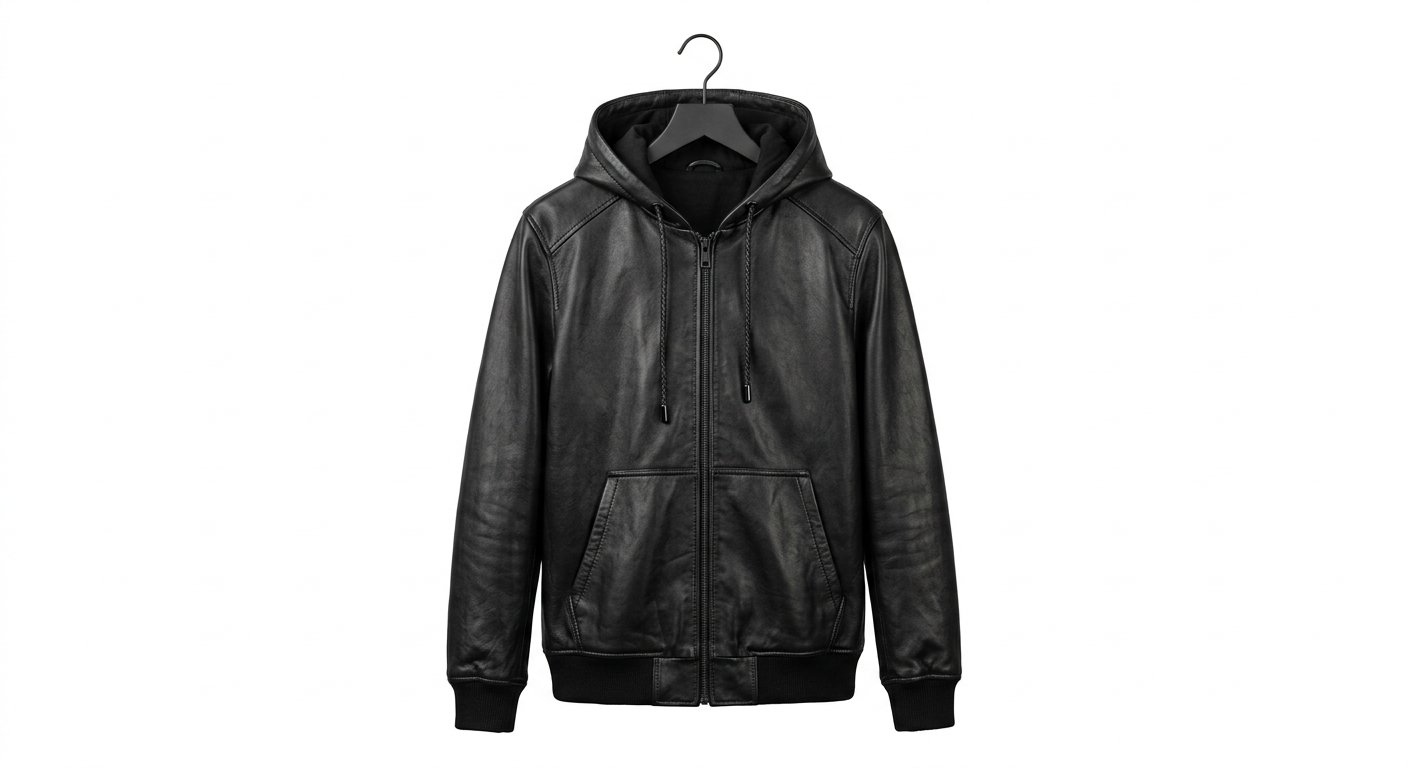 Premium Leather Hoodie
